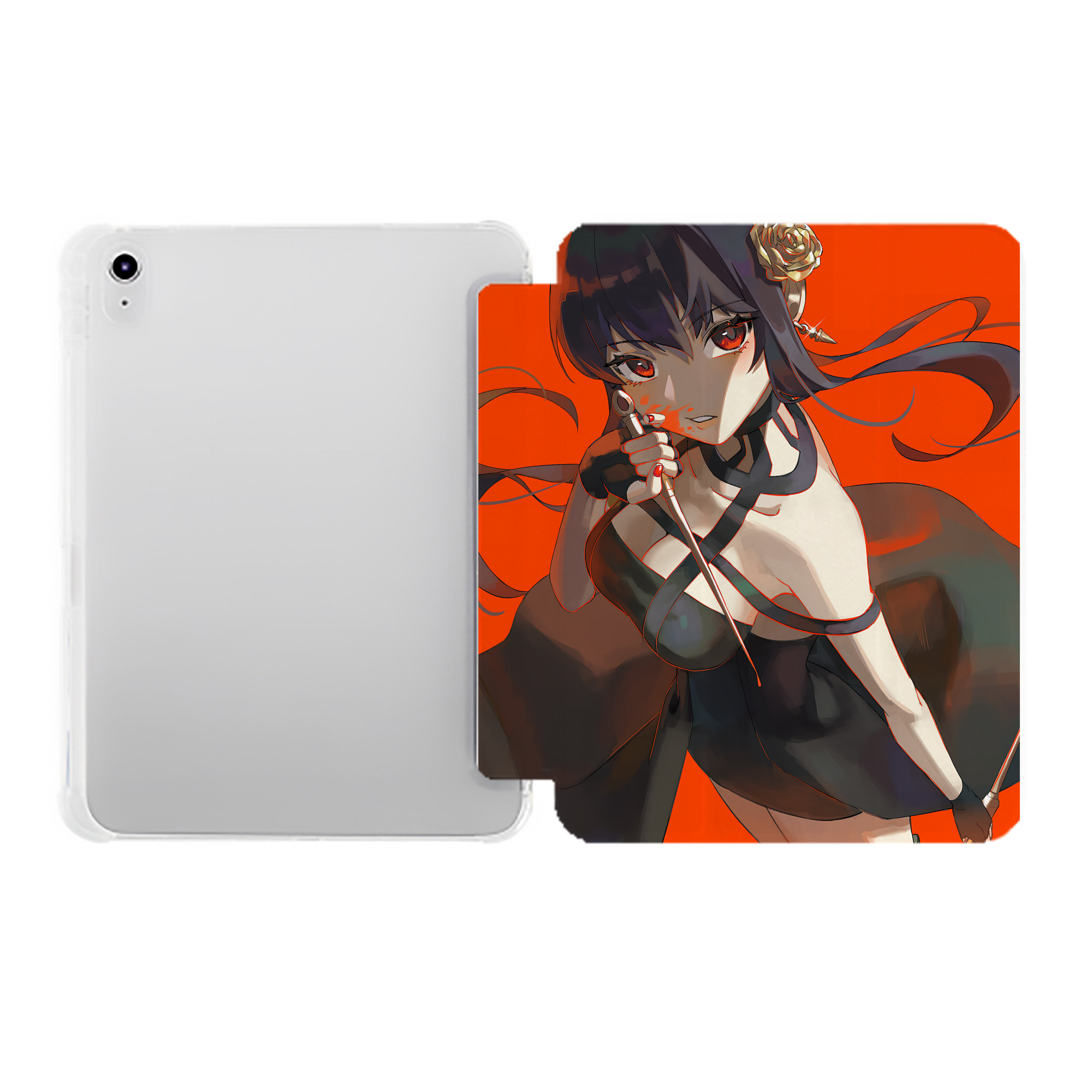 （画像用） SPY×FAMILY间谍家家酒 IPad ケース ペン収納付き 三つ折りスタンド PUレザー×シリコン 対応機種9.5/10.5/10.9インチ